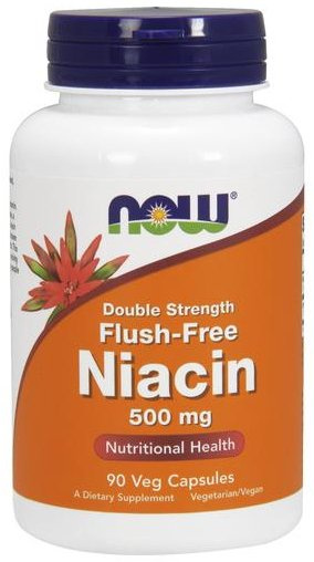 Now Foods Niacin Flush-Free 500mg Double Strength 90 Vcapsules