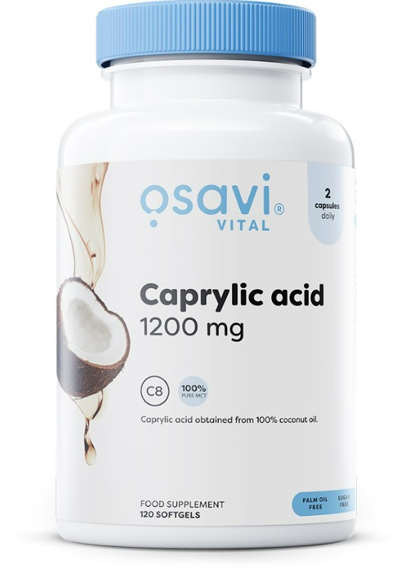 Osavi Caprylic Acid 1200 mg for Keto Diet Support 120 Softgels