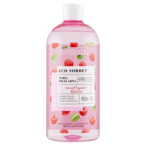 BIELENDA ECO SORBET RASPBERRY, moisturizing and soothing micellar water, 500ml
