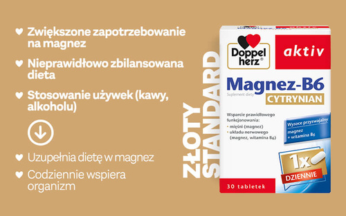 Doppelherz Aktiv Magnesium B6 Citrate Fatigue Nervous System 30 Tablets