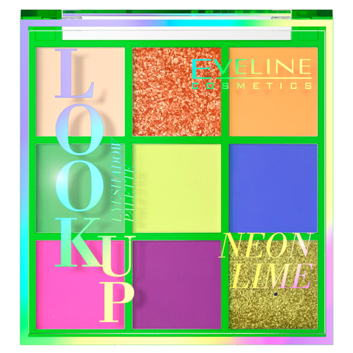 Eveline Eyeshadow Palette 9 Colours Look Up Neon Lime Eyeshadow 10.8g