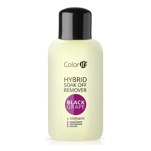 Silcare Colour It Hybrid zmywacz Soak Off do lakieru hybrydowego Black Grape z olejami z awokado, pestek winogron i oliwkowym 150ml