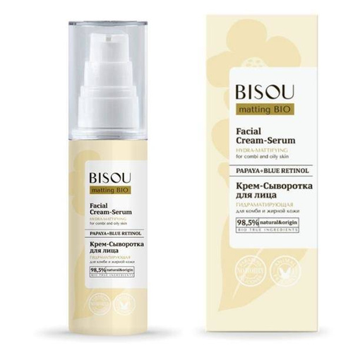 BISOU Moisturizing and Matting Face Cream-Serum for mixed and oily skin 50ml