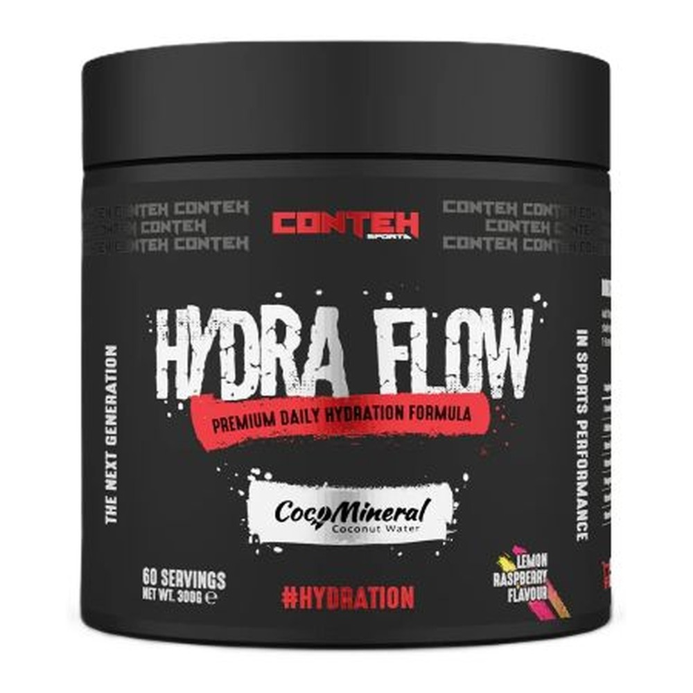 Conteh Sports Hydra Flow Proszek elektrolitowy do nawodnienia, Cytryna-Malina 300g