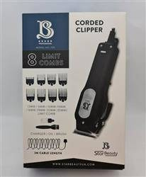 Star Beauty Professional Corded Hair Clipper NoY2S Set 8 Combs 3M Cable Lenght
