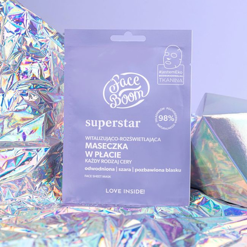 Face Boom Superstar Vitalizing and Illuminating Sheet Mask for All Skin Types 1 Piece