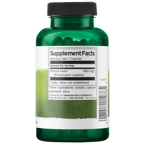 Swanson Full Spectrum Fennel Seed 480mg 100 Capsules