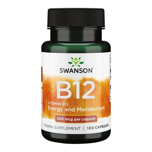 Swanson Vitamin B12 500mcg 100 Kapsułek