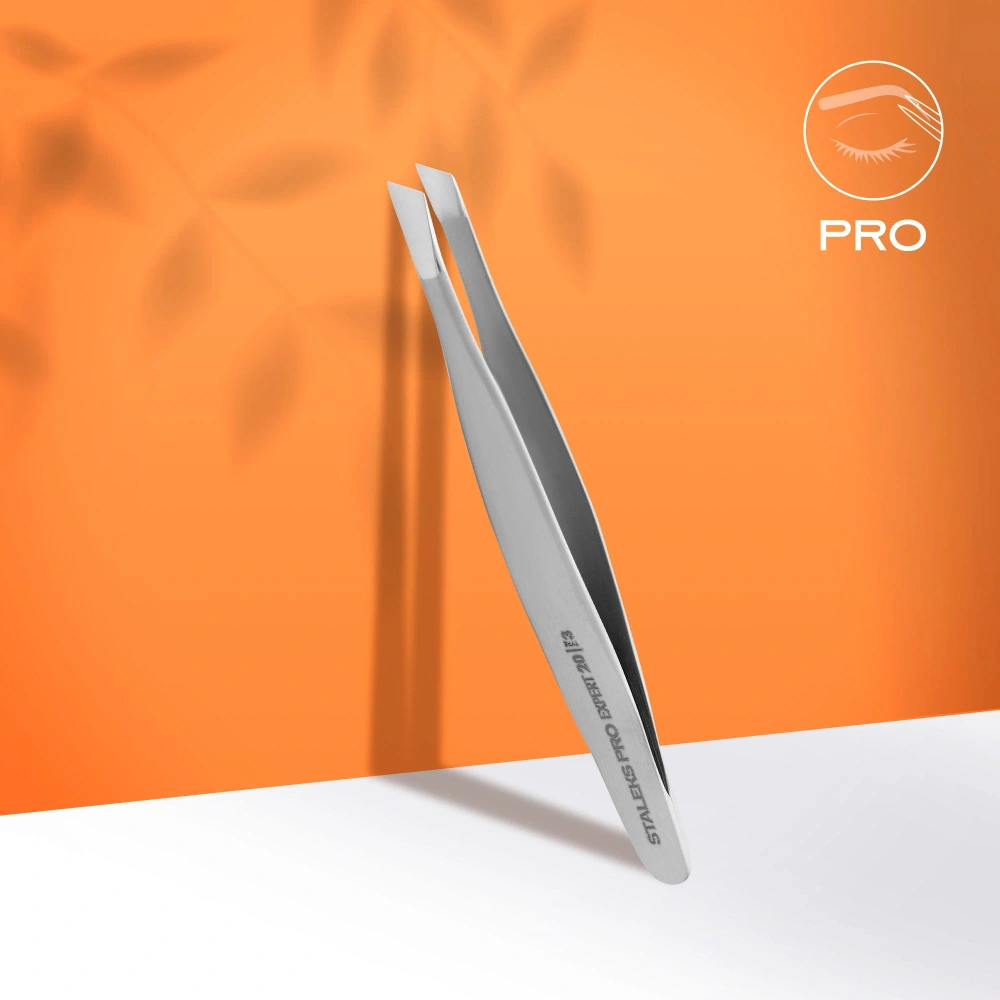 Staleks Pro Pęseta do Brwi EXPERT 20 TYPE 3 Szeroka Skośna 1 Sztuka