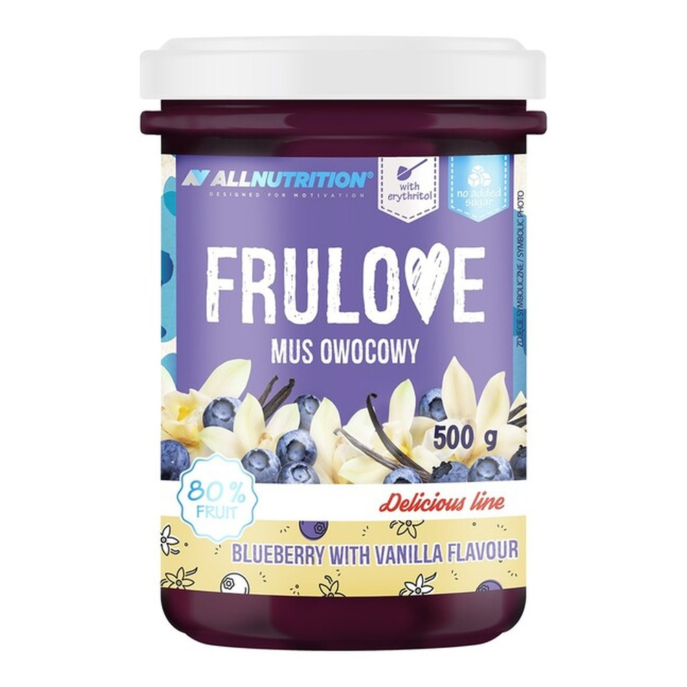 Allnutrition Frulove Mousse Blueberry with Vanilla A Healthy Fruit Spread 500g