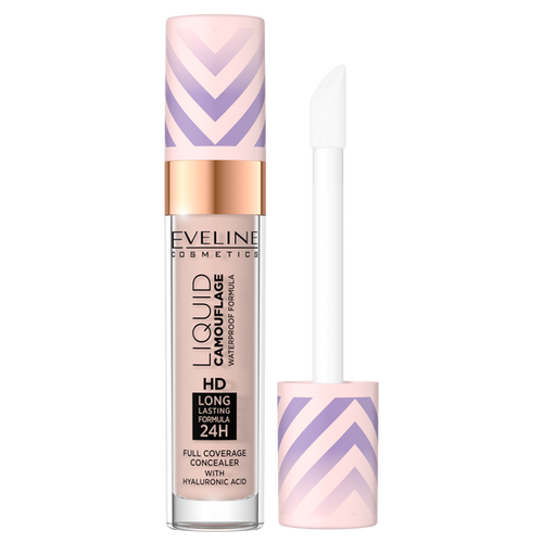 Eveline Liquid Camouflage Waterproof Concealer with Hyaluronic Acid No.03 Soft Natural 7.5ml