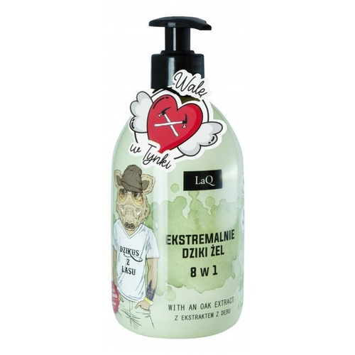 LaQ Ekstremalnie Dziki Żel 8 w 1 z ekstraktem z dębu dla mężczyzn Edycja limitowana, 500ml