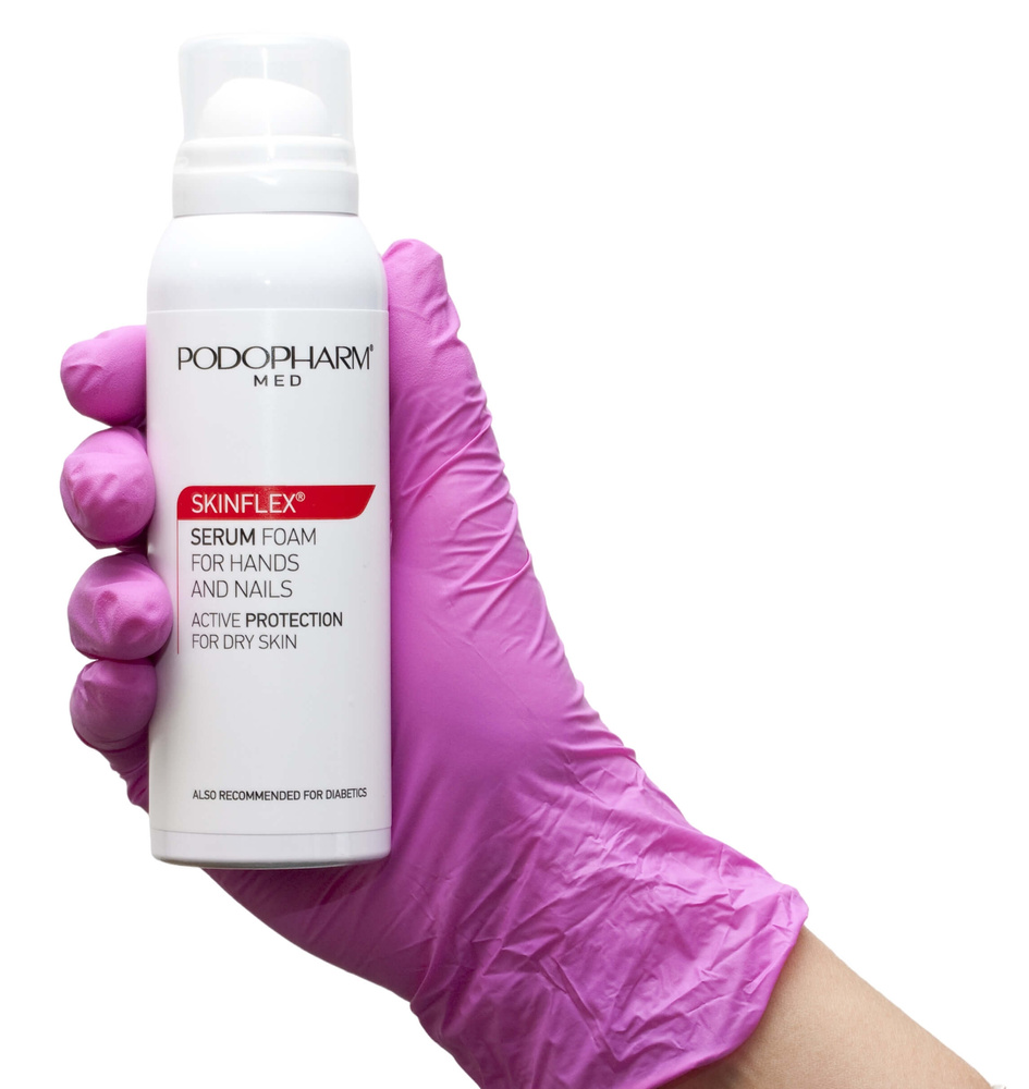 Podopharm Med Skinflex Hand and Nail Serum Foam for Dry Cracked and Dehydrated Skin 125ml