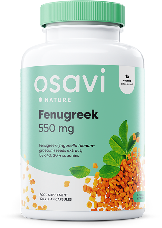 Osavi Kozieradka 550mg Standaryzowany Ekstrakt na Prawidłowy Poziom Cukru we Krwi 120 Kapsułek