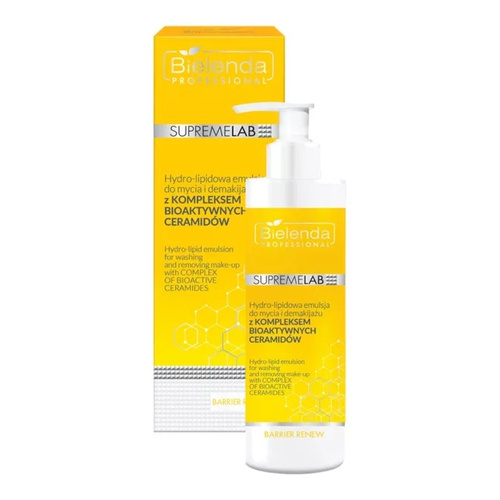 Bielenda Professional Supremelab Barrier Renew Hydro - Lipid Emulsion for Washing and Make-up Removal with Bioactive Ceramide Complex for Rough Atopic Skin 200ml