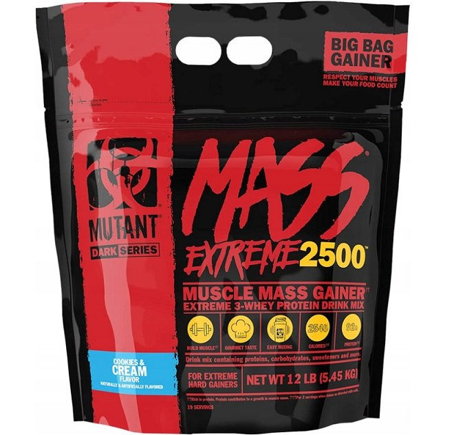Mutant Mass Extreme 2500 High Calorie Gainer for Hard Gainers Cookies and Cream 5450g