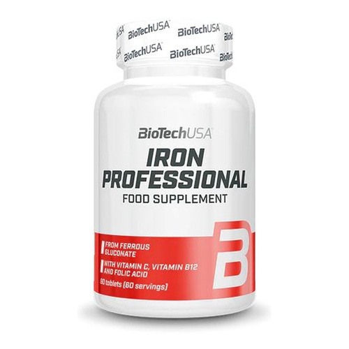 BioTechUSA Iron Professional Iron Supplement For Iron Levels and Blood Production 60 Tablets