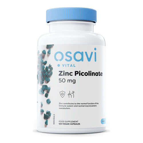 Osavi Zinc Picolinate 50mg For Immunity and Healthy Skin 120 Vegan Capsules