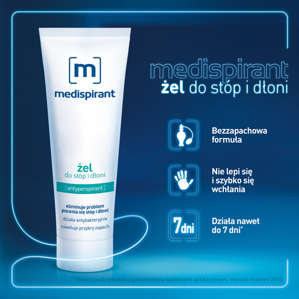 Medispirant Antiperspirant Foot And Hand Gel 50 ml