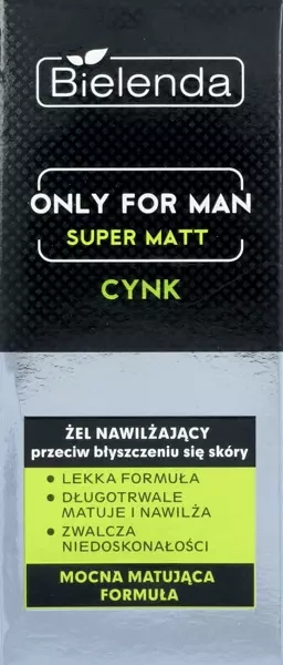 Bielenda Only for Men Żel Nawilżający przeciw Błyszczeniu Skóry Super Mat 50ml