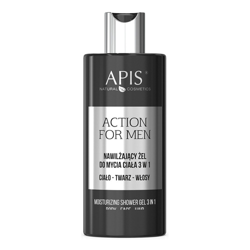 Apis Action for Men 3in1 Moisturising Body Face and Hair Shower Gel 300ml
