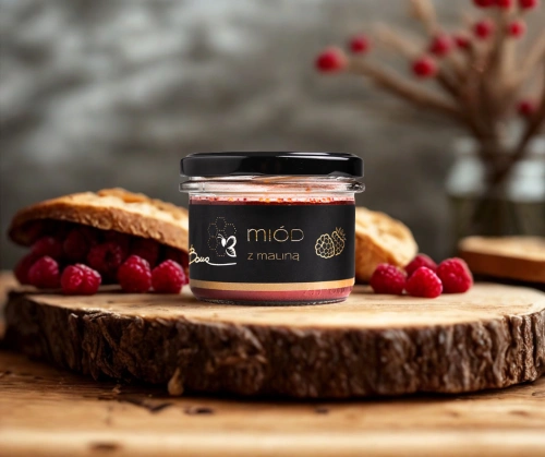 Bona Miód Wielokwiatowy z Maliną Naturalny Pyszny Smak 245g