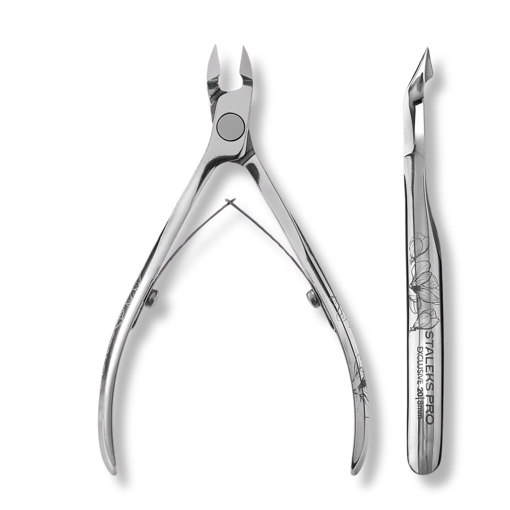 Staleks Pro Exclusive 20 Cuticle Nippers Magnolia Pattern NX-20-8m Cutting Length 8 mm