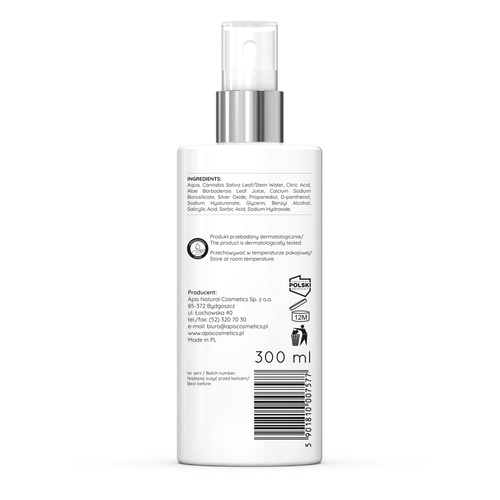 Apis Expert Med Care Nawilżająca Mgiełka do Twarzy i Ciała z Jonizowanym Srebrem 300ml