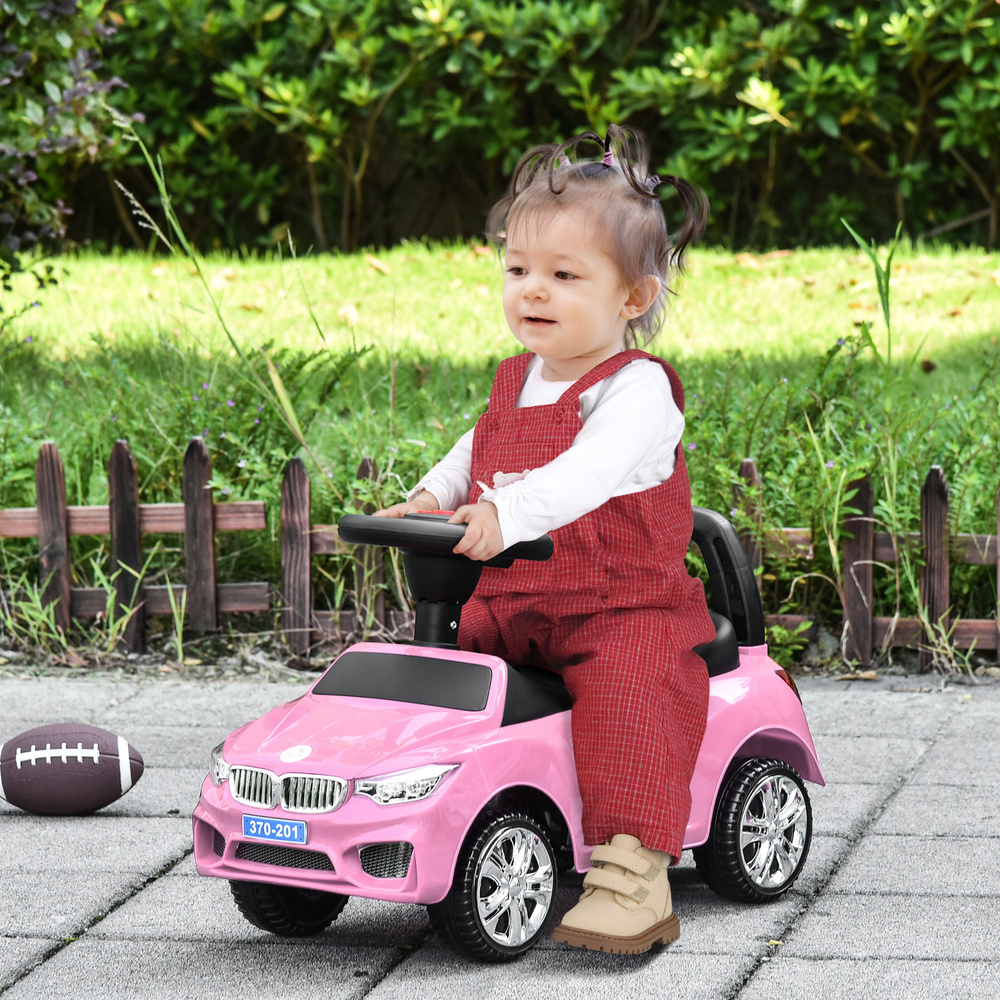 HOMCOM Ride on Car Baby Toddler Walker Foot to Floor Sliding Car Slider, Pink