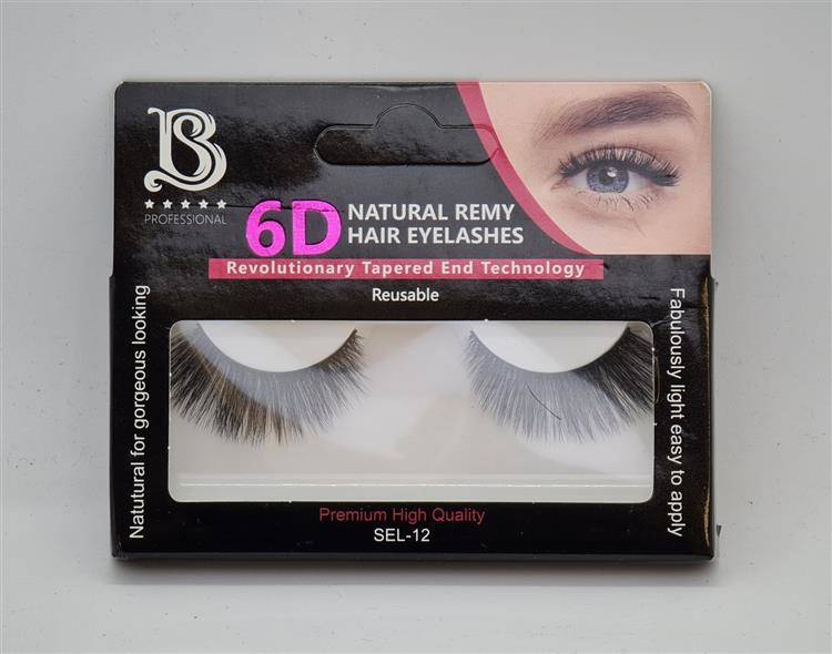 Star Beauty Professional Natural Eyelashes 6D Full Volume Soft Reusable SEL12