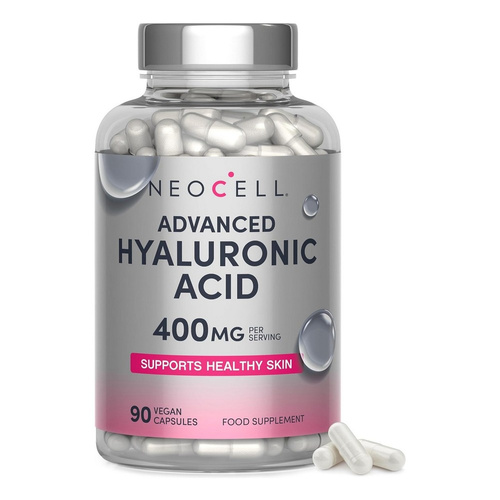 NeoCell Advanced Hyaluronic Acid kwas hialuronowy 400mg z witaminą C 90 kapsułek wegańskich