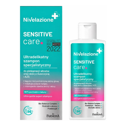 Nivelazione Sensitive Care Ultradelikatny Szampon Specjalistyczny do Pielęgnacji Włosów oraz Skóry z Łuszczycą i AZS 100ml