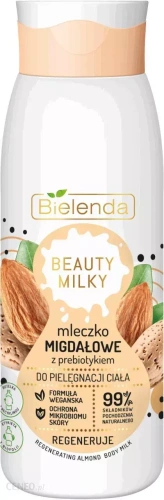 Bielenda Beauty Milky Mleczko Migdałowe z prebiotykiem do ciała - regeneruje 400ml