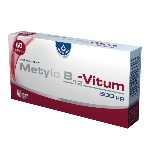Oleofarm Methyl B12-Vitum 500µg Supports the Functioning of the Nervous and Immune Systems 60 Tablets