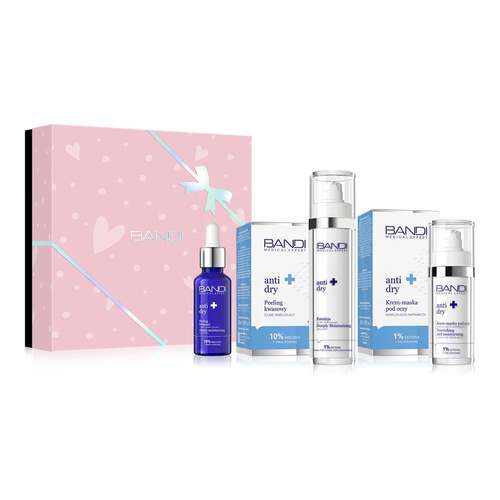 Bandi Zestaw Anti Dry Emulsja Peeling Kwasowy i Krem-Maska pod Oczy 50x30x30ml