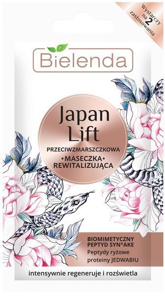 BIELENDA JAPAN LIFT Rewitalizująca maseczka przeciwzmarszczkowa 8G
