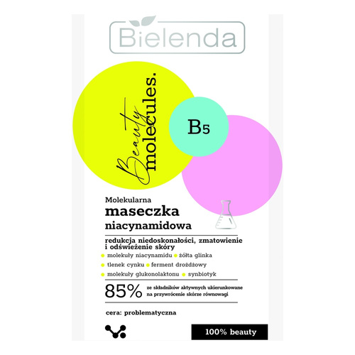 Bielenda Beauty Molecules Molekularna Niacynamidowa Maseczka dla Skóry Problematycznej 8g