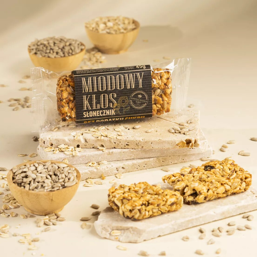 Lyson Miodowy Kłos Baton Energetyczny Słonecznik bez Dodatku Cukru 45g