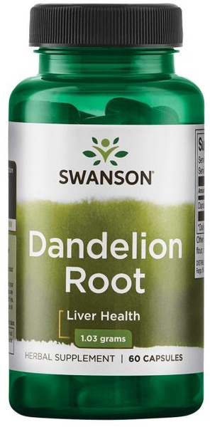 Swanson Dandelion Root Mniszek Lekarski 515mg 60 Kapsułek