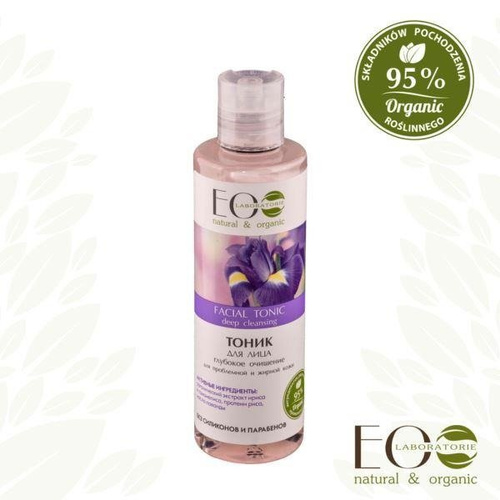ECO LABORATORIE Tonik do twarzy - Głębokie oczyszczenie - dla problematycznej i tłustej skóry, 200ml