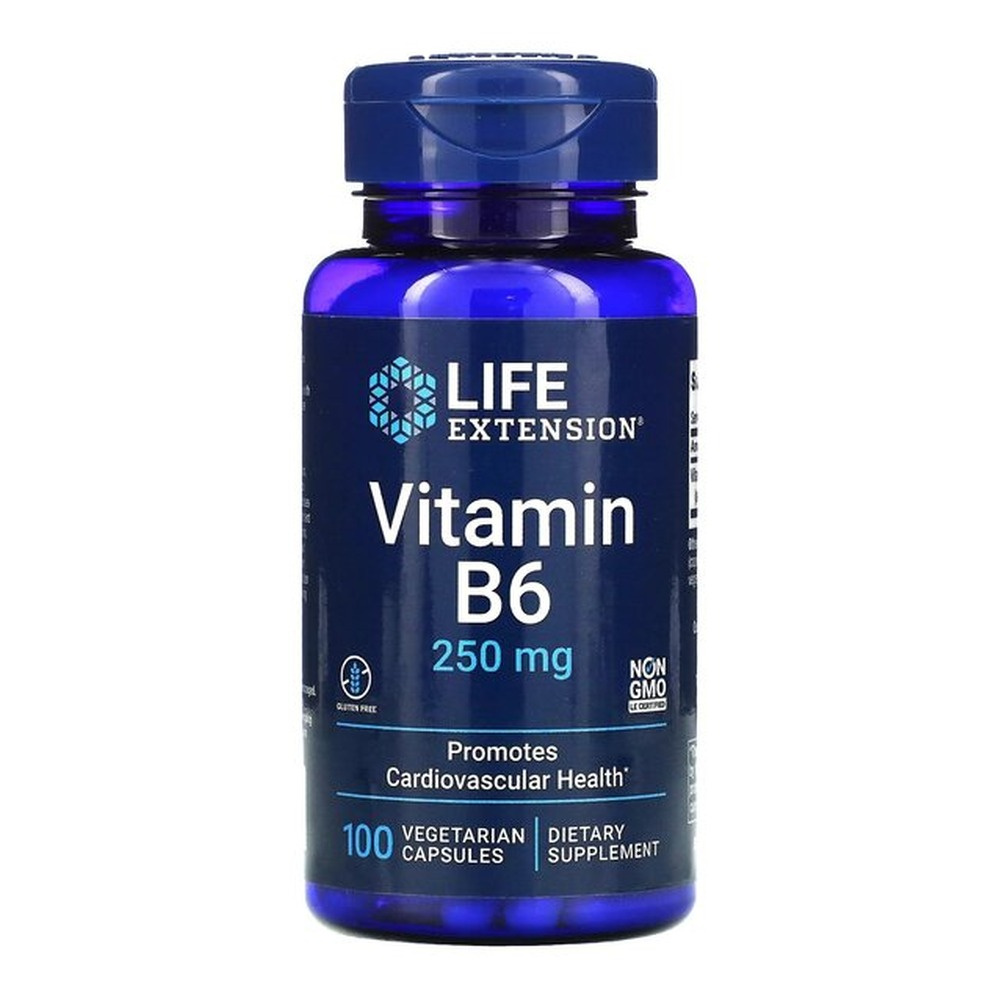 Life Extension Vitamin B6 250mg For Metabolism and Nervous System Support 100 Vcaps