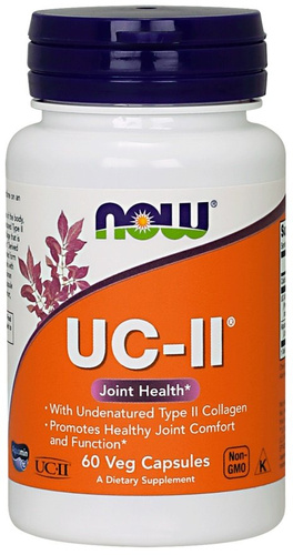 Now Foods UC-II Undenatured Type II Collagen Wspiera Stawy 60 Kapsułek