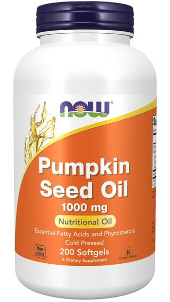 Now Foods Pumpkin Seed Oil 1000mg Olej z Pestek Dyni 200 Kapsułek
