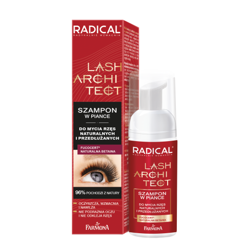 Radical Lash Architect Foam Shampoo for Natural and Extended Eyelashes 50ml Best Before 31.08.25