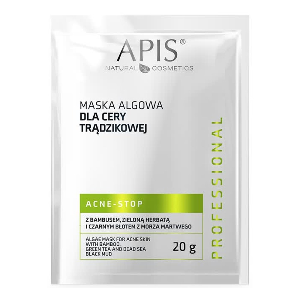 Apis Professional Acne Stop Algae Mask with Bamboo Green Tea and Black Mud 20g