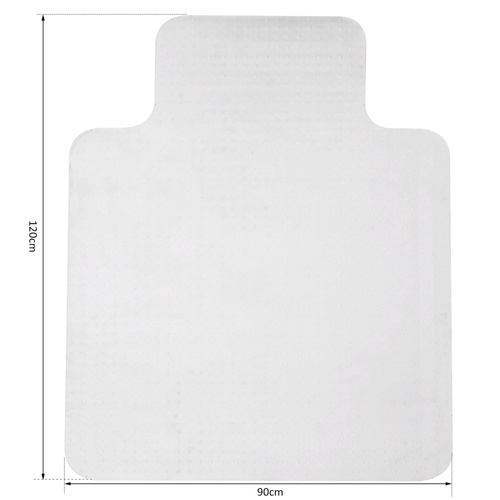 HOMCOM Office Chair Mat for Carpeted Floor, 90 x 120 cm Clear Computer Desk Chair Mat, BPA and Phthalate Free, Non-Slip Floor Protector for Home Office