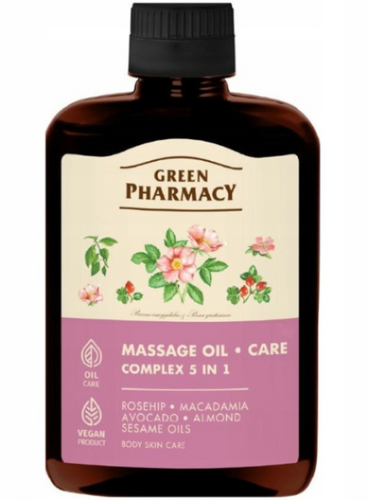 Green Pharmacy Olejek do Masażu 5w1 Naturalna Regeneracja i Nawilżenie 200ml