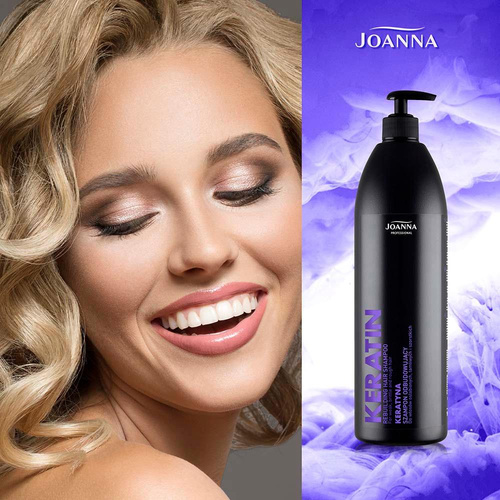 Joanna Professional Keratin Odbudowujący Szampon dla Włosów Osłabionych i Łamliwych 1000ml