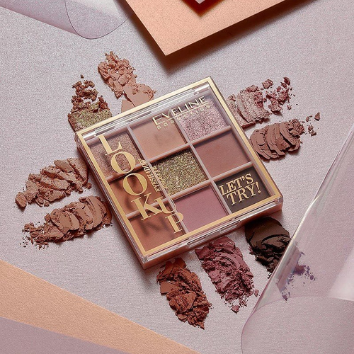 Eveline Look Up Palette of 9 Eyeshadows Let's Try Vegan 10.8g