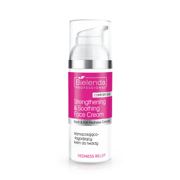 Bielenda Professional Redness Relief Comfort Skin Strengthening and Soothing Face Cream for Capillaries Day and Night 50ml